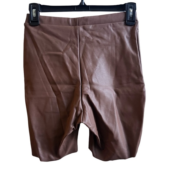 SKIMS Faux Leather Biker Shorts - Medium Brown - Picture 5 of 5